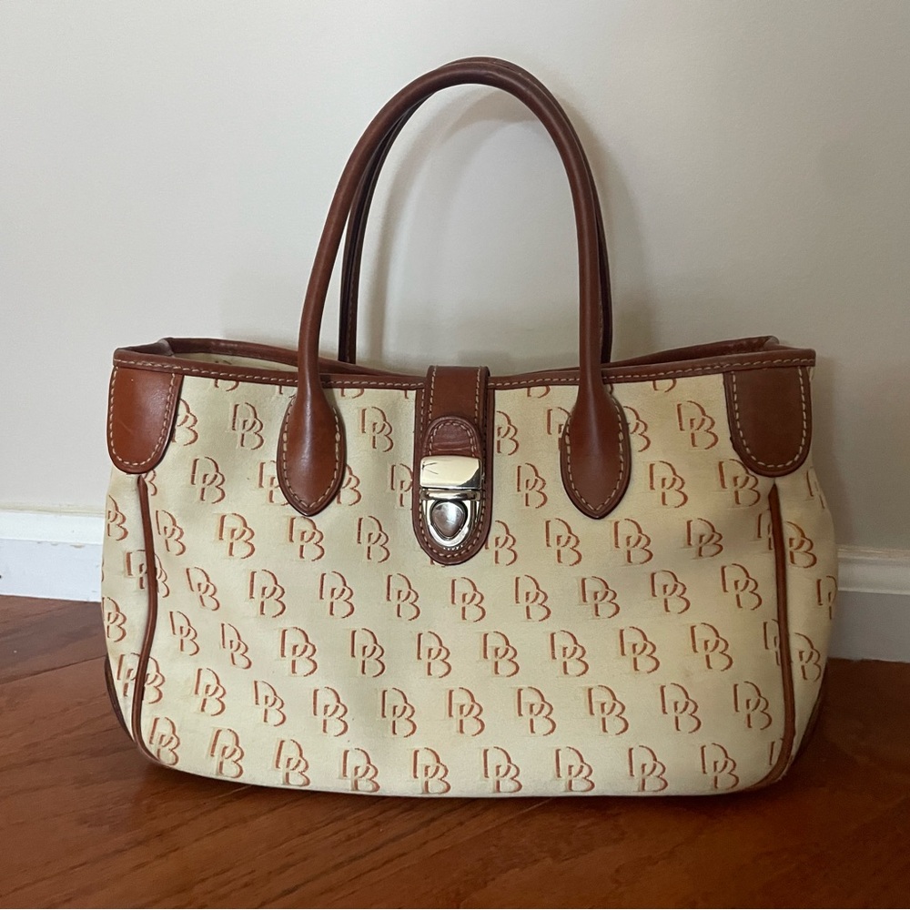 Dooney & Bourke Tan and Brown Tote Bag